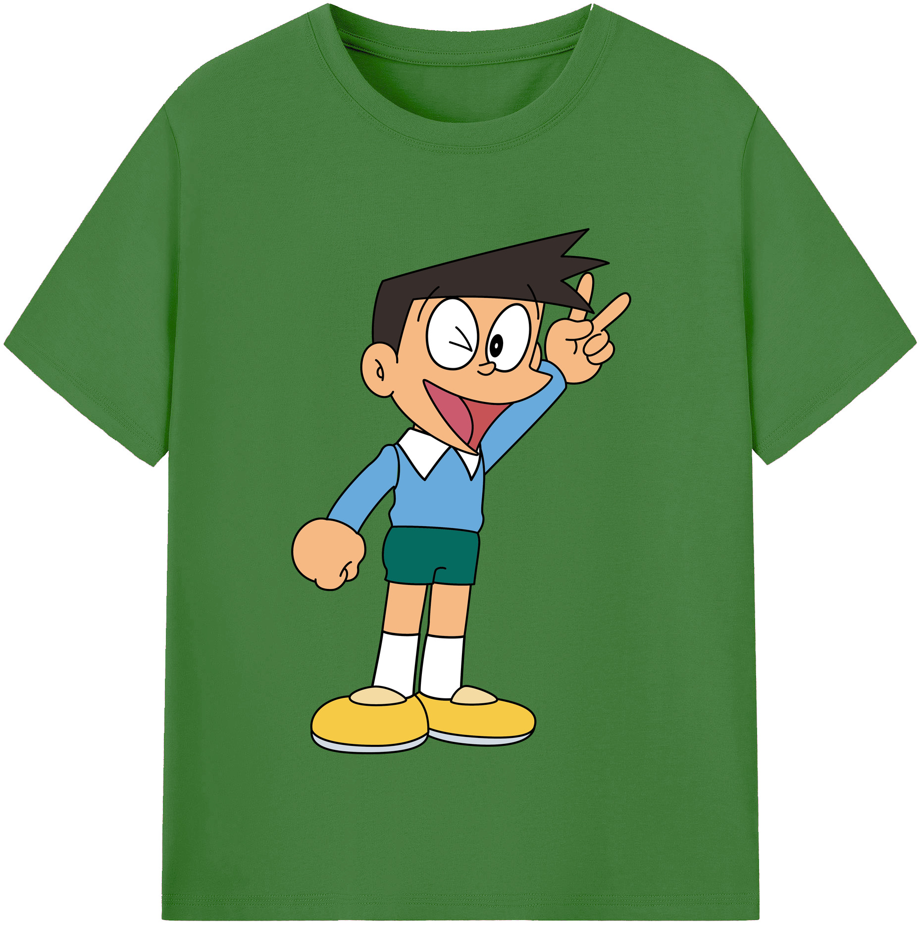 （画像用） ドラえもん 骨川 スネ夫 Doraemon Honekawa Suneo レディースカジュアルプリントTシャツ（綿100％）